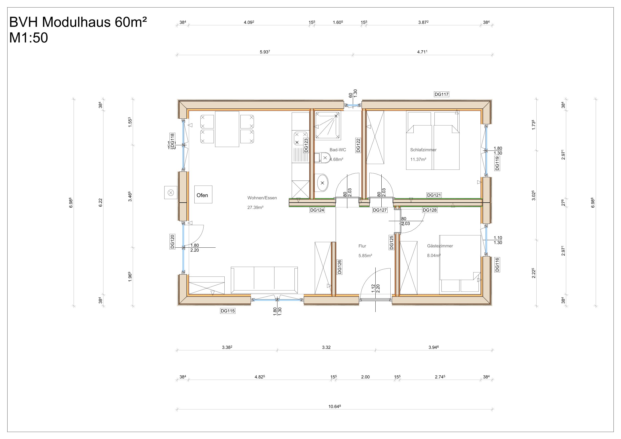 Modulhaus 60m² 00-1 Modulhaus 60m²